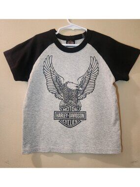 Harley Davidson Boys Eagle Color Block Tee Size S 6/7